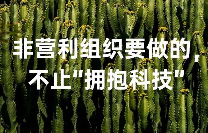 编译 | 非营利组织要做的，不止“拥抱科技”